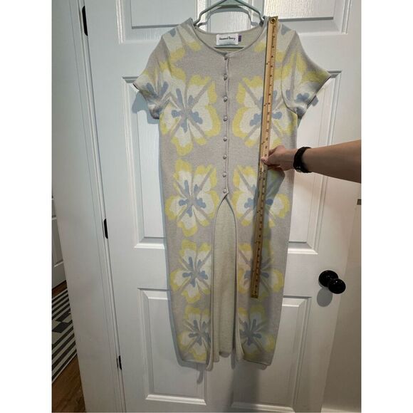 House of Sunny Hibiscus Aaron Knit Long Length Short Sleeve Top Women's 8US - Picture 9 of 16